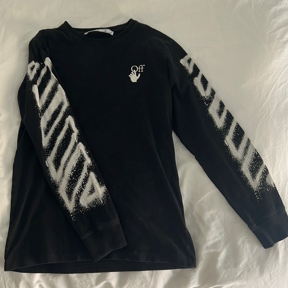 OFF-WHITE Spray Marker Arrows Long Sleeve T-shirt
